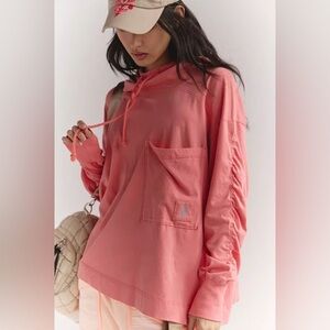 FP MOVEMENT Hot Shot Layer Hoodie Hibiscus Coral NWT